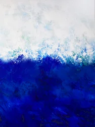 Vague bleue profonde - Abstrait