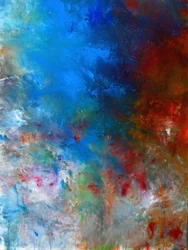 Abstrait bleu et rouge dynamique