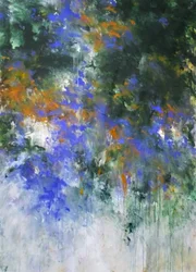 Jardin abstrait aux couleurs vives