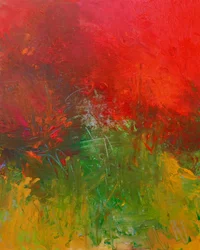 Paysage abstrait aux couleurs vives