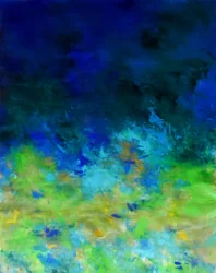 Paysage abstrait aux couleurs vives