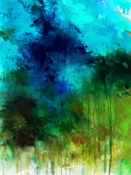 Abstrait bleu-vert éclatant