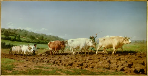 Le labour nivernais, le sombrage, 1849. 1,3 x 2,6 m, Paris, musée d