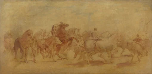 Étude pour la Foire aux chevaux