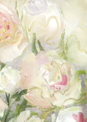 Fleurs roses crémeuses
