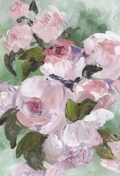 Roses roses délicates
