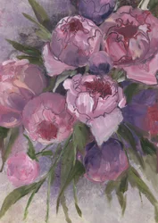 Bouquet de pivoines roses