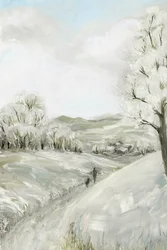 Promenade hivernale dans la neige