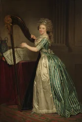Autoportrait avec une harpe, 1791