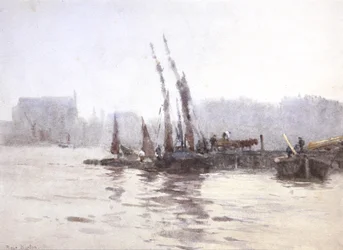 Déchargement des barges