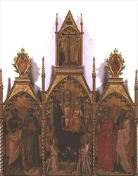 Madone et Enfant en trône avec des saints