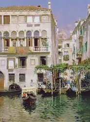 Une scène de canal à Venise