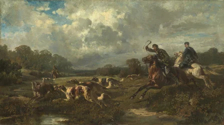 Grand-duc Vladimir Alexandrovitch de Russie 1847-1909 à la chasse au loup