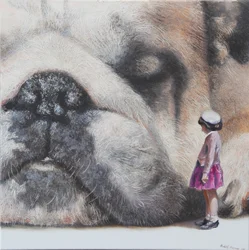 Curieux, 2024 (huile sur toile)