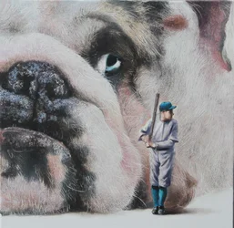Tense, 2024 (huile sur toile)