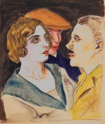 Couple de danseurs et spectateurs