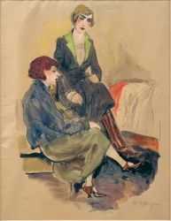 Deux femmes assises