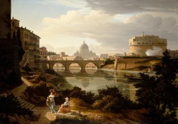 Rome, vue du Tibre vers le sud