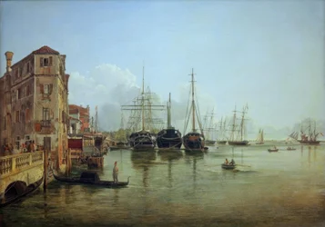 Vue de la Strada Nuova vers les Giardini Publici à Venise