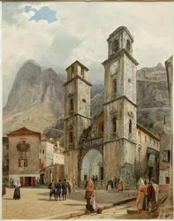 La place de la cathédrale à Cattaro