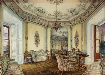 Vue intérieure du salon d