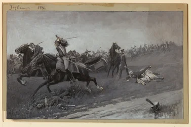 Blücher désarçonné à Ligny