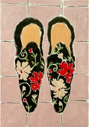 Chaussons élégants à motifs floraux