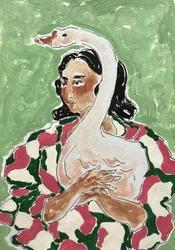 Une femme et une oie