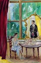 Afternoon Tea, 2022 (huile sur toile)