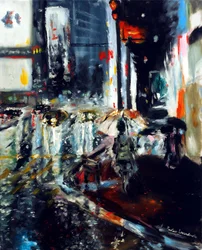 City Lights I, 2020 (huile sur toile)