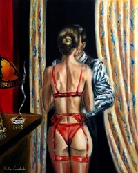 Echos de la nuit, 2025 (huile sur toile)
