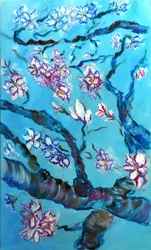 Triptyque des fleurs éternelles - milieu, 2024