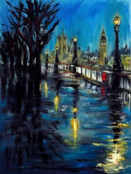 Promesse du soir de Londres, 2021 (huile sur toile)
