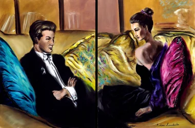 Longing - diptyque, 2024 (huile sur toile)