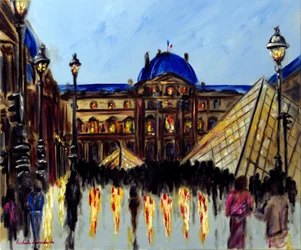 Musée du Louvre à Paris, 2025 (huile sur toile)