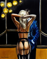 Midnight Romance, 2025 (huile sur toile)