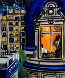 Nuits parisiennes, 2025 (huile sur toile)