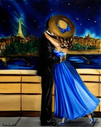 Rendez-vous parisien, 2024 (huile sur toile)