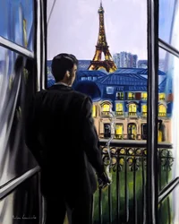 Solitude parisienne, 2025 (huile sur toile)