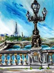 Pont Alexandre III Paris, 2022 (huile sur toile)