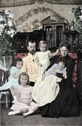 Portrait de famille du Tsar Nicolas II (1868-1918) Vers 1901-1902