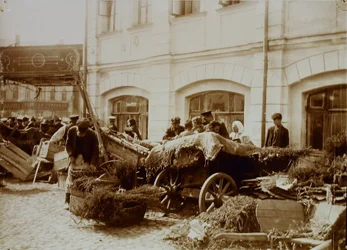 Le marché Sukharev à Moscou