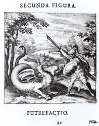 Un chevalier vainquant 