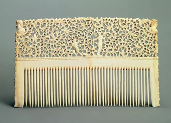 Peigne ornemental avec des dents d