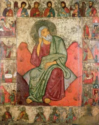 Le prophète Élie, école de Pskov (panneau)