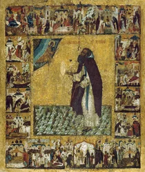 Saint Barlaam de Khutyn avec des scènes de sa vie, années 1560