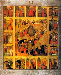 La Descente aux enfers avec les scènes de la Passion du Christ, 16e siècle