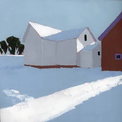 Around the Corner, 2025 (acrylique sur panneau de bois)