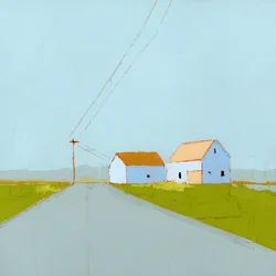 Jour nuageux, 2025 (acrylique sur panneau de bois)