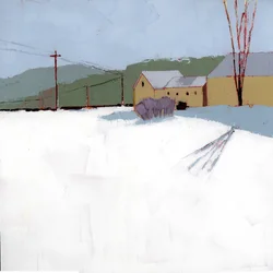 Green Mountain, 2025 (acrylique sur panneau de bois)